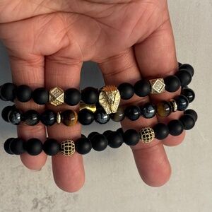 Pharaoh Black Onyx & Tiger Eye Set